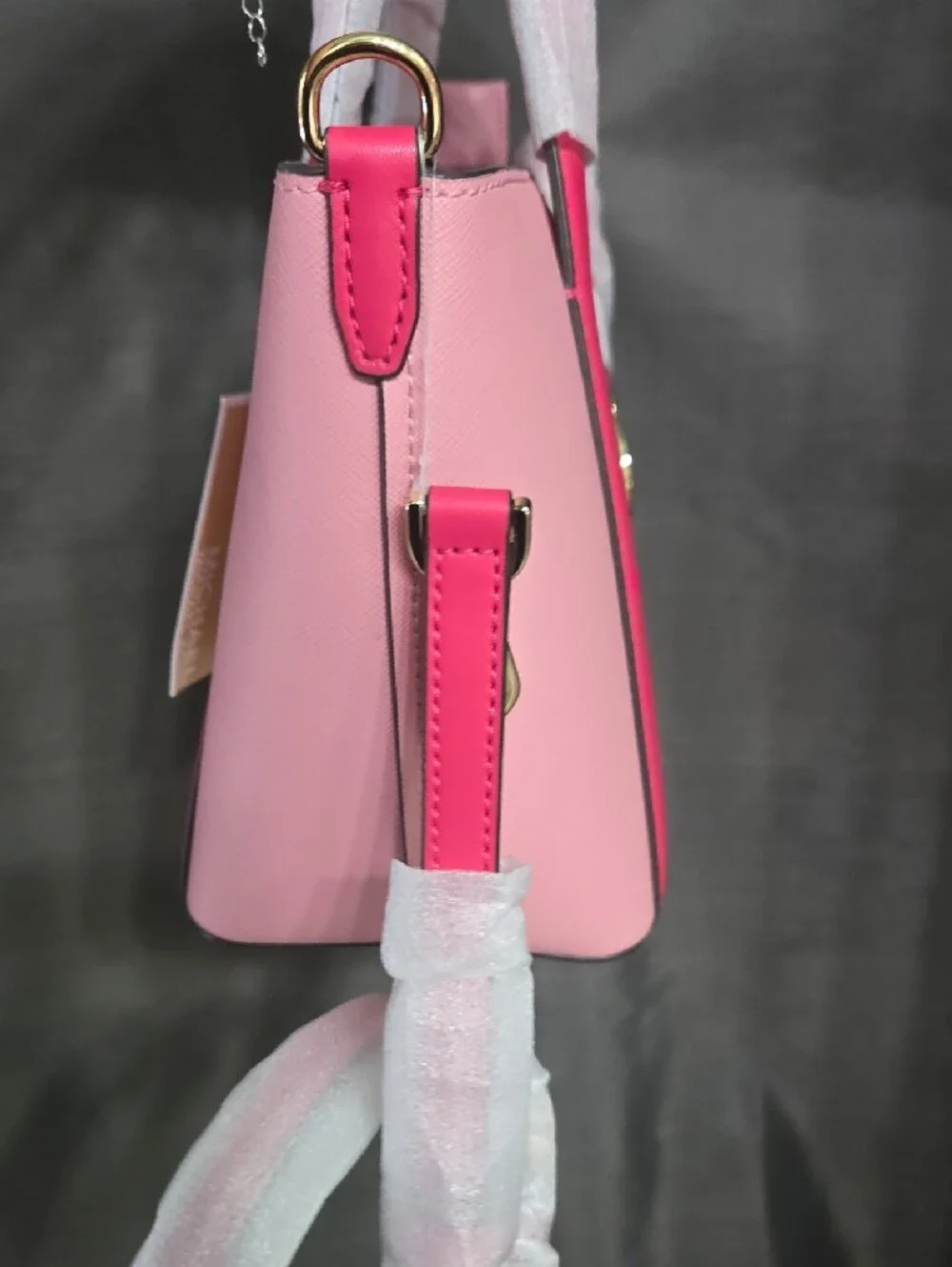 Michael Kors Pink & White Color-Block Saffiano Tote